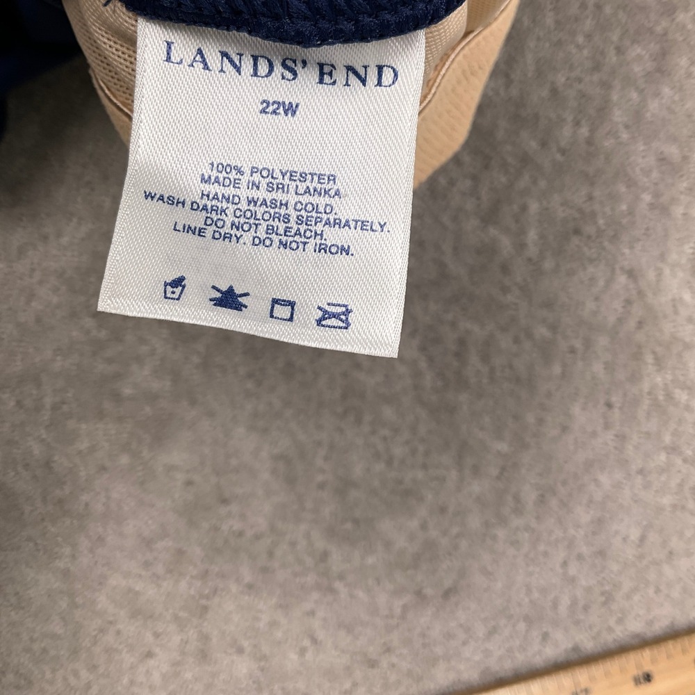 Lands End 1 Piece Swimsuit Womens 22W Navy Blue Training Modest Sporty Athletic - Picture 8 of 10